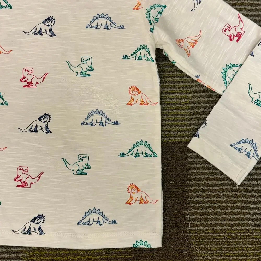 Rainbow Dinosaurs Set Shirt Jogger Sweapants Organic Cotton Monica + Andy Size 5